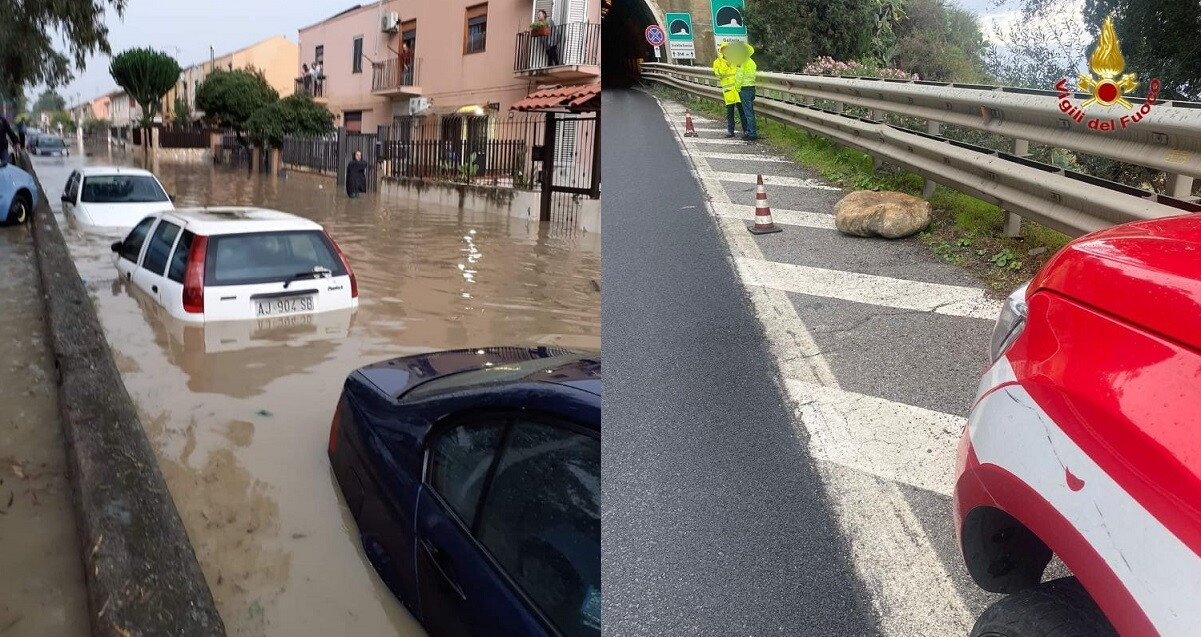 Disastro Maltempo Nella Sicilia Orientale: Strade Allagate, Auto ...